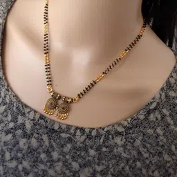 Ramdev Art Fashion Jwellery Brass Gold Plated Mangalsutra-picture-10