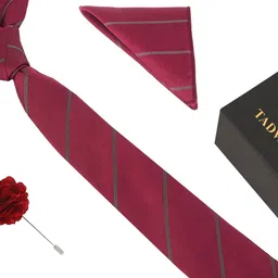 TADWILL Men Striped Broad Tie image 3