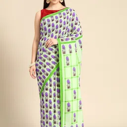 BUTA BUTI Floral Pure Cotton Saree-picture-12