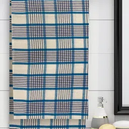 Aura Blue & White 1 Printed Cotton 210 GSM Bath Towel-picture-37