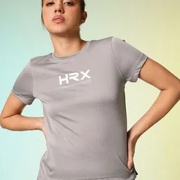 HRX by Hrithik Roshan Brand Logo Printed Training T-shirt-picture-20