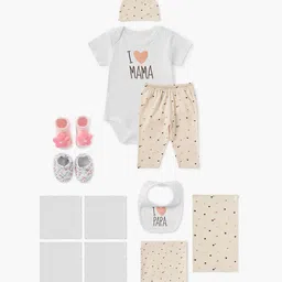 Juniors by Babyshop Infant Girls 12-Pieces Printed Cotton Apparel Gift Set-picture-40