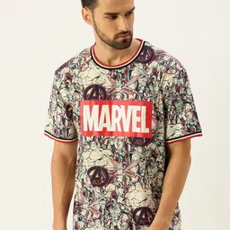 veirdo MARVEL Men Printed Round Neck Pure Cotton Multicolor T-Shirt-picture-23