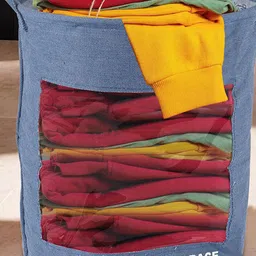 Kuber Industries Grey Versatile 43L Clothes Basket Organiser With Handle image 5