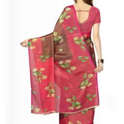 GHAN SALS Floral Printed Brasso Saree image 3
