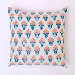 Block N Style White & Blue Floral Square Cushion Covers-image-79