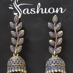 MUNMUN'S Leaf Shaped Drop Earrings image 1