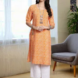 HERE&NOW Women Pack Of 3 Ethnic Motifs Printed Crepe Kurta-picture-14