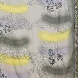 Leelavati Abstract Printed Designer Saree With Blouse Piece image 3