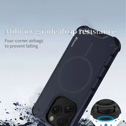 Karwan Unisex iPhone 14 Pro Rugged Magnetic Dual-Layer Armor Protection Back Case image 5