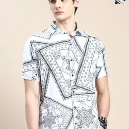 TIGER SNAKE Pack Of 2 Ethnic Motifs Printed Comfort Fit Casual Shirts-picture-23