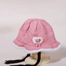 DukieKooky Unisex Kids Embroidered Woollen Beanie-picture-23