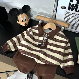 Xsole Boys Striped T-shirt with Trousers-picture-17