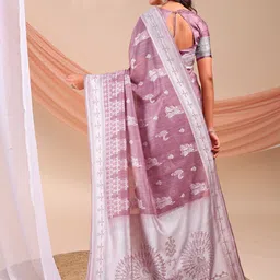 Mitera Ethnic Motifs Zari Saree image 5