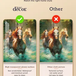 THE NEXT DECOR Multicoloured Glass Other Wall Paintings image 5