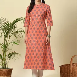 METAFAB Women Ethnic Motifs Printed Kurta-image-11