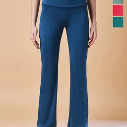 COLOR CAPITAL Women Pack Of 4 High Rise Antimicrobial Flared Sports Tights-picture-14