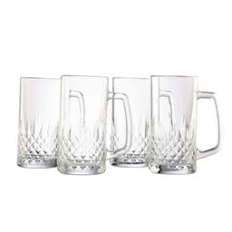 ceradeco Diamond Cutting 570ml Glass (Set of 4) Beer Mug image 3