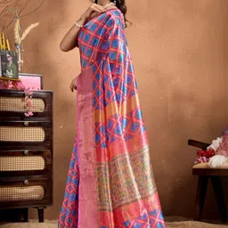 JUICE BEAUTY Silk Blend Mysore Silk Saree image 4