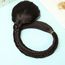 RITZKART Clip In Straight Ponytail Hair Extension- Brown- 16 Inch-picture-35