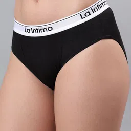 La Intimo Low-Rise Bikini BriefsLXFUBK01BK image 2