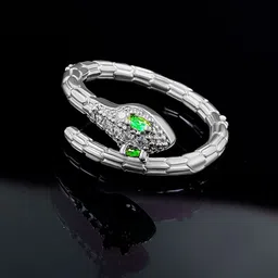 Saizen Silver-Plated CZ Stone-Studded Adjustable Finger Ring-picture-30
