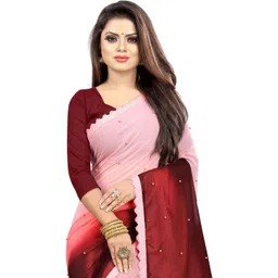 SHAIBO SAREE Ombre Beads and Stones Poly Georgette Saree image 2