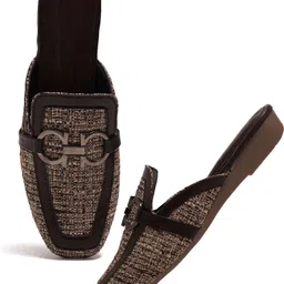 froh feet Textured Closed-Toe Slip-On Comfort Mules for Women | Lightweight Bellies For Women image 2