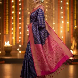 lokavanya Printed Banarasi Cotton Silk Saree image 3