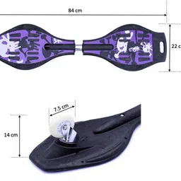 arniyavala Radically Intense Acceleration Waveboard with 360 Degree Caster Trucks and Anti Slip Concaved Platform for Kids Ages 8 and Up | Portable Lightweight Skateboard 8.5 inch x 5.5 inch Skateboard image 5