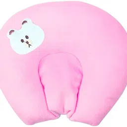 Mustard Seeds, Cotton Baby Pillow Pack of 1 Animals BABY SEED PILLOW, Pillow for Newborn Baby-Round Head Shaping Pillow, 0-12 Months-image-0