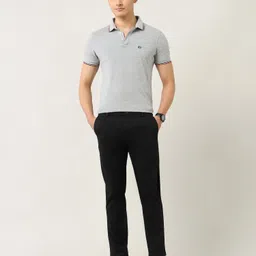 arrow sport Men Slim Fit Black Polyester Trousers image 5