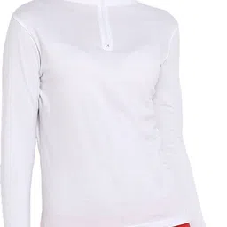 ap'pulse Women Solid High Neck Pure Cotton White T-Shirt-picture-19