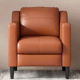 durian Jordana Leatherette 1 Seater Sofa In Tan Brown Colour-picture-18