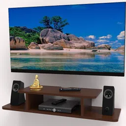 future generation v group TV Setup Box & Remote Stand MDF (Medium Density Fiber) Wall Shelf image 2