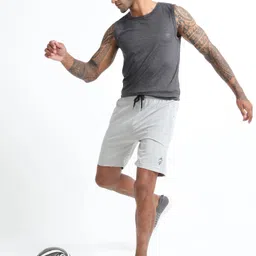 cross spirit Solid Men Grey Sports Shorts image 5