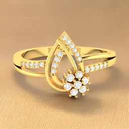 Diamond Wedding Ring Band for Women Silver Silver Plated Ring-image-2