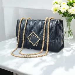 clarisjames Black color Pu leather premium attractive sling bags for women Sling Bag-picture-44