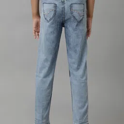 UNDER FOURTEEN ONLY Girls Regular Fit Mid-Rise Low Distress Light Fade Jeans image 4