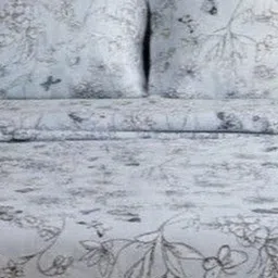 Signature Blue Floral 120 TC King Bedsheet with 2 Pillow Covers image 3