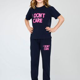 Zeyo Girls Typography Printed Night suit-picture-44