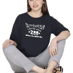 AMAHA FASHIONS Women Printed Cotton Lounge T-Shirt-picture-11
