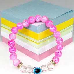 Divine souvenirs Unisex Artificial Beaded Elasticated Bracelet image 2