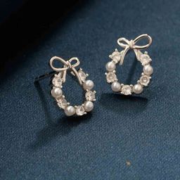 PolluxCraft Gold-Plated Artificial Stones Studded & Beaded Contemporary Korean Studs-picture-34