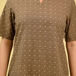 UNIBLISS Printed Pure Cotton Tunic With Trouser Co-Ords image 2