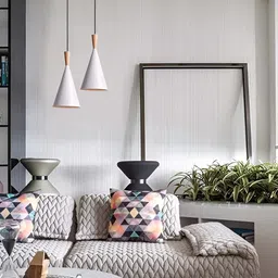 KINIS White & Gold-Toned Aluminium Quirky Ceiling Lamp image 3