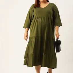 theRebelinme Plus Size Sheath Midi Dress image 2