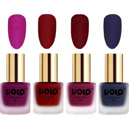 VOLO Set Of 4 Velvet Matte Nail Polish- 8 ml Each- Shade- 14- 22- 25-31-picture-9
