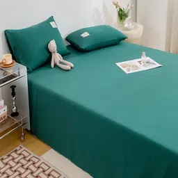 JC HOME Green 140 TC Queen Bedsheet Set 2 m x 2.3 m image 5