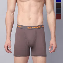 mack jonney VIMAL JONNEY Pack Of 5 Assorted Cotton Breathability Trunks MAGIC_RED_A.._05 image 1